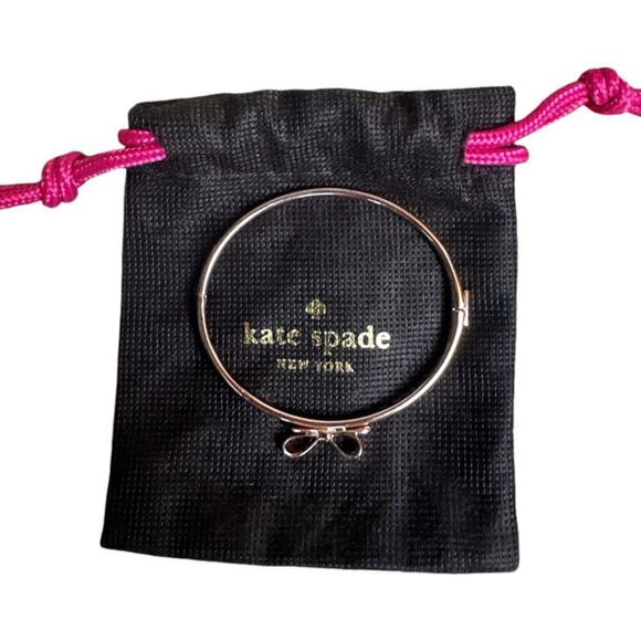 Kate Spade Gold Bow Skinny Bangle Women's Bracelet Jewelry - Picture 3 of 6